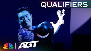 Shadow Ace reveals the MAGIC behind his act! | Qualifiers | AGT 2023