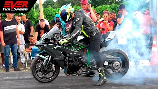 Kawasaki Ninja H2R 🚀 La más rápida del mundo en acción 🔥 DRAG RACING 🔥 Track Times 2022