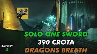 Solo One Sword 390 Crota with Dragons Breath | Destiny