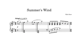 Summer's Wind | Original Piano Composition (Sheet Music Video) - Edin Kaso