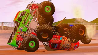 Monster Jam INSANE SAVES 20! #monsterjam #beamng #gravedigger