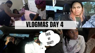 VLOGMAS 2020, DAY 4 | GROCERY SHOPPING + ROAD TRIP + PLAYING 'THIS OR THAT?' | BREANAJENAE