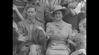 King George VI, Queen Elizabeth and Princess Elizabeth and Margaret singing “In a dustbin” and “Und