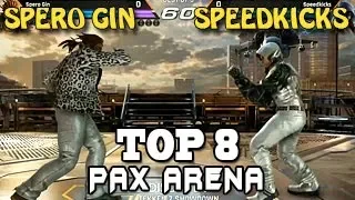 Spero Gin (Eddy)  Vs  Speedkicks (Jin, Hwoarang) - TOP 8 - Tekken 7