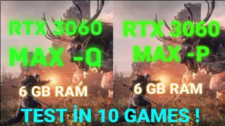 NVIDIA RTX 3060 MAX -Q vs 3060 MAX -P | Test in 10 Games