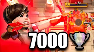 EL MEJOR JUGADOR DE LOG BAIT DEL MUNDO HA VUELTO🏹 en 7000🏆- Clash Royale - BENIJU