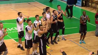 They follow them everywhere - Grobari celebrate with Partizan NIS team after the game in Novo mesto