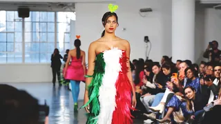 Color, feathers & origami by Agatha Ruiz de la Prada, New York Fall/Winter 2023-24 | FashionTV | FTV