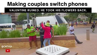 NiyaThembana Na? Ep71 | Making couples switch phones| Valentine ruined | He took his flowers back