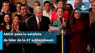 AMLO entrega bastón de mando a Sheinbaum