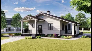 Проект современного дома на 100м2 (250$ с конструктивом). Монтана