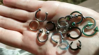 my entire septum jewelry collection - UPDATE! (12g septum try on)