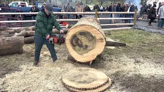 6ft bar on a holy grail Homelite 3100G chainsaw. Massive gear drive chainsaw. Old school muscle