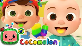 CoComelon em Português | A Canção das Picolés Coloridos | Músicas Infantis | Desenhos Animados