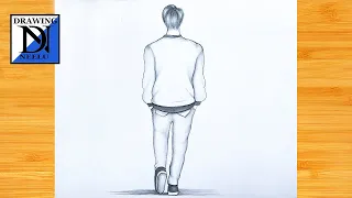 How to Draw a Boy Backside || Pencil sketch for beginner || Drawing tutorial || boy drawing easy