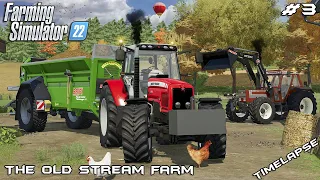 Mulching SORGHUM and spreading MANURE 💩🚜🚨 | The Old Stream Farm | Farming Simulator 22 | Episode 3