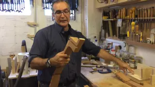 Pablo Requena Spanish Guitars. Cutting the slots in the heel block to fit the sides with wedges.