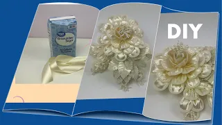 .  Взяла атласную ленту и сахар и сделала потрясающие цветы/ New idea. Ribbon and sugar. Flowers.DI