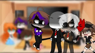 Gachaclub - Past aftons react to * michael Memes * - ( with slenderman ) * cross over Au * pt 2/2