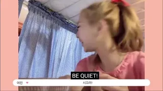 Yeojin yelling at Chuu to be quiet but it’s made into music