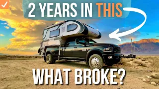 2 Year Review - nüCamp Cirrus Truck Camper // Pros, Cons and What Broke!