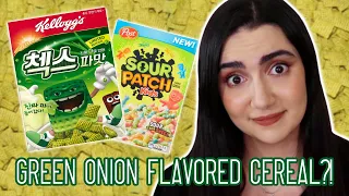 Trying Unusual Cereal Flavors • Safiya & Tyler Live