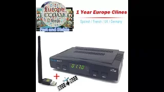 1 Year Clines Server Freesat V7 Satellite Receiver + Usb WiFi Spport DVB S2 clines PowerVu YouTube F