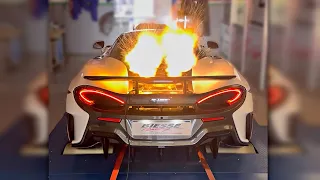 McLaren 600LT Apex feat. NOVITEC catless Exhaust on the DYNO! | HUGE Flames, Pops & Sounds! 🔥