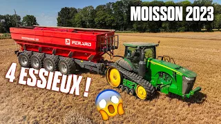 😱 4 ESSIEUX pour ce TRANSBORDEUR à la MOISSON 2023 sur JD à CHENILLES avec X9 1100 + 8RX ! 🤩