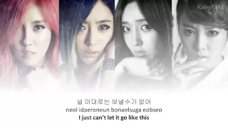 T-ara - Don't leave~ lyrics on screen (KOR/ROM/ENG)