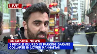 'We heard a big boom:' Witness describes panic after parking garage collapse in Lower Manhattan
