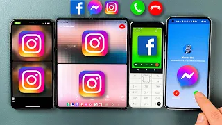 Instagram vs Facebook Incoming Call Xiaomi Qin F22 vs Nothing Phone + iPhone XS vs Samsung Z Fold 4