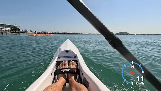First paddle with the Epic V8 surfski - perfect for beginners
