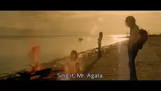 Morio Agata あがた森魚 singing scene in "Sukeban gerira" (1972)