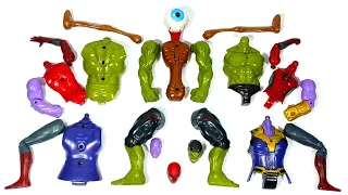 Merakit Mainan Thanos vs Siren Head vs iron Spider-Man dan Hulk Smash Avengers Superhero Toys