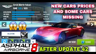 Asphalt 8, Price Changes Cars and Bikes and Some Cars Missing After Update 42 July 2020