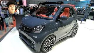 BRABUS  FOR TWO CABRIO ULTIMATE E SHADOW EDITION 1 OF 28 E-CAR WALKAROUND AND INTERIOR