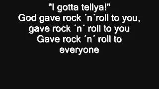 Kiss - God gave Rock ´n´ Roll to you II Lyrics