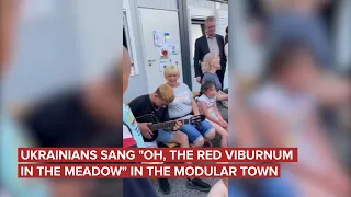 Ukrainians sang "Oh, the red viburnum in the meadow" in the modular town