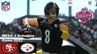 Madden 23 Kenny Pickett Steelers vs 49ers Week 1 2023 (Madden 24 Updated Rosters) PS5 4k Game Play