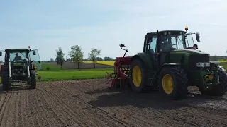 2 jelenie na jednym polu⁉️ Zadyma na pół wsi🚨John Deere 6830 premium i 6210🔥