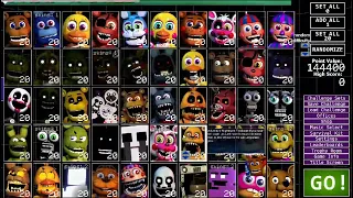 Todos los animatronicos de Ultra custom night