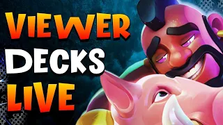 Playing Viewer's Decks LIVE in Clash Royale!