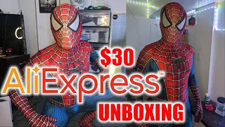 Raimi Spiderman Cosplay unboxing from Aliexpress