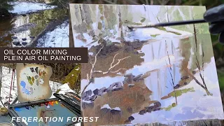 OIL COLOR MIXING DEMO plein air painting with Jon Bradham