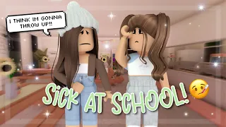 THE TWINS GET SICK AT SCHOOL! *VOICE OVER* | Roblox Bloxburg Roleplay