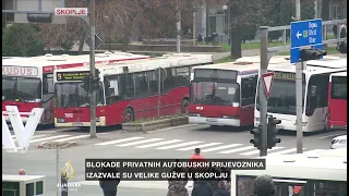 Prevoznici blokirali najfrekfentnije raskrsnice u Skoplju