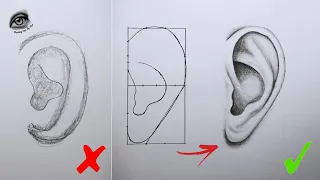 "How to Draw Ears Easy Way" | Draw Ears For Beginners | Pencil Sketch Drawing | Drawing Step By Step