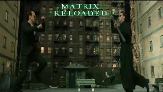 The Matrix Reloaded - Neo Vs. All Smith's Clones Part 2 - (Music Scene) Burly Brawl