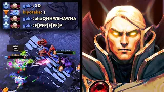 TOP 5 EU GPK- INVOKER vs KIYOTAKA PUCK MID | Dota 2 Invoker